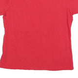 TOMMY HILFIGER Womens Red Cotton Blend Graphic T-Shirt M Short Sleeve Crew Neck