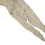 CATHERINE MALANDRINO Womens Beige Playsuit M Sleeveless V-Neck Waist Tie Relaxed