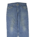 CARHARTT Mens Regular Fit Blue Denim Jeans W38 L32 Distressed Casual Zip