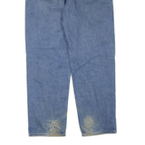CARHARTT Mens Regular Fit Blue Denim Jeans W38 L32 Distressed Casual Zip