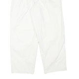 TORERO Womens Cotton Blend White Relaxed Straight Trousers W28 L26 Zip Closure