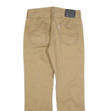 LEVI'S Mens Classic Cotton Blend Beige W32 L30 Trousers Zip Closure Straight Fit