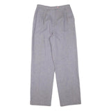 SEPRETS Womens Wool Grey Regular Fit Straight Leg Trousers W28 L31 Classic