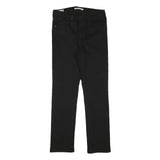 LEVI'S Womens Black Regular Straight Denim W28 L28 Cotton Blend Zip Jeans
