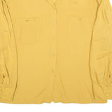 GERRY WEBBER Womens Yellow Button Shirt Long Sleeve Collar L Cotton Blend