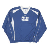 NFL Mens Blue & White Colts Pullover Jacket L Polyester Plain Sportswear