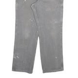 CARHARTT Mens Relaxed Fit Grey Jeans Denim W34 L30 Durable Workwear Zip Closure