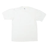 STAFFORD Mens White T-Shirt L Short Sleeve Crew Neck Plain Cotton Blend Classic