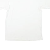 STAFFORD Mens White T-Shirt L Short Sleeve Crew Neck Plain Cotton Blend Classic
