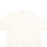 GLOBUS Mens White Relaxed Shirt L Soft Viscose Summer Casual