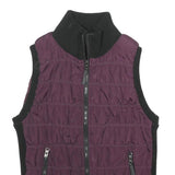 CALVIN KLEIN PERFORMANCE Womens Purple & Black Zip Jacket M Polyester Quilted