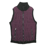 CALVIN KLEIN PERFORMANCE Womens Purple & Black Zip Jacket M Polyester Quilted