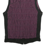 CALVIN KLEIN PERFORMANCE Womens Purple & Black Zip Jacket M Polyester Quilted