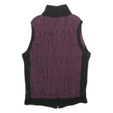 CALVIN KLEIN PERFORMANCE Womens Purple & Black Zip Jacket M Polyester Quilted