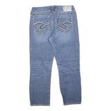 SILVER Womens Jeans Blue Slim Skinny Denim Light W29 L25 Stylish Zip Fastening