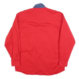 ROPER Mens Red & Blue Western Shirt Cotton Blend L Long Sleeve Button Down