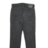 LEVI'S 511 Slim Mens Jeans Black Denim Slim Straight Raw W28 L27 Distressed Hem