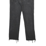 LEVI'S 511 Slim Mens Jeans Black Denim Slim Straight Raw W28 L27 Distressed Hem