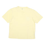 CHAPS Mens Yellow Plain T-Shirt M Short Sleeve Crew Neck Pocket Casual Cotton