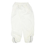 Mens White Joggers L W25 L25 Loose Tapered Polyester Blend Casual