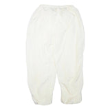 Mens White Joggers L W25 L25 Loose Tapered Polyester Blend Casual