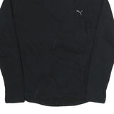 PUMA Womens Black Zip Neck UK 10 Sweatshirt Athletic Casual Pullover