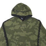 CHAMPION Boys Green Camouflage Hoodie 2XL Cotton Blend Pullover