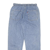 LEVI'S Womens Jeans Blue Relaxed Straight Denim Light W32 L30 Drawstring Waist