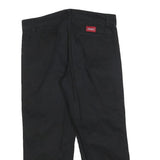 DICKIES Womens Black Regular Fit Straight Leg Trousers Cotton Blend W30 L23
