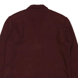 SAVANAL Womens Maroon Wool Blazer Jacket M Button Closure Classic Fit Plain