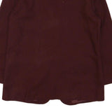 SAVANAL Womens Maroon Wool Blazer Jacket M Button Closure Classic Fit Plain