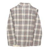 Womens Beige Brown Check Button Jacket XS Woven Classic Fit Casual Stylish