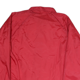 JERZEES Mens Red Badger Braves Button Jacket M Polyester Lightweight Casual