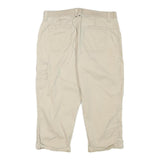 LEE Womens Beige Cotton Blend Cargo Shorts L W31 Casual Relaxed Fit