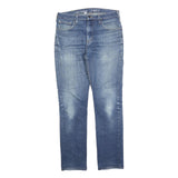 CARHARTT Mens Jeans Blue Regular Straight Denim Medium W34 L34 Zip Closure