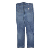 CARHARTT Mens Jeans Blue Regular Straight Denim Medium W34 L34 Zip Closure