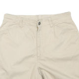 LIZ CLAIBORNE Womens Shorts Beige Casual Plain M W28 Lightweight Cotton Blend