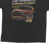 VOLKSWAGEN Mens Black Racing Graphic T-Shirt M Short Sleeve Crew Neck