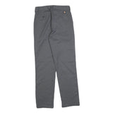 DICKIES Mens Grey Slim Straight Trousers Cotton Blend W28 L28 Workwear Casual
