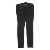 TRUE RELIGION Womens Black Slim Skinny Zip Polyester Blend Trousers W25 L28