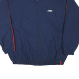 UMBRO Mens Navy & Red Zip Jacket 2XL Polyester Blend Athletic Sportswear Track
