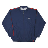 UMBRO Mens Navy & Red Zip Jacket 2XL Polyester Blend Athletic Sportswear Track