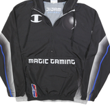 CHAMPION Mens Black & Grey Magic Gaming Track Jacket XL Polyester Blend