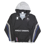 CHAMPION Mens Black & Grey Magic Gaming Track Jacket XL Polyester Blend