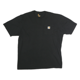 CARHARTT Mens Black T-Shirt XL Short Sleeve Crew Neck Workwear Pocket Logo