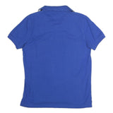 TOMMY HILFIGER Mens Blue Slim Fit Short Sleeve Polo Shirt L Cotton Classic