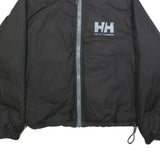 HELLY HANSEN Womens Black & Light Blue Reversible Polyester Zip Jacket XS