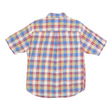 WOOLRICH Mens Blue Beige Red Check Shirt M Cotton Short Sleeve Casual