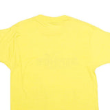 SCREEN STARS Mens Yellow Cotton Blend Regular Fit L Short Sleeve Crew Neck