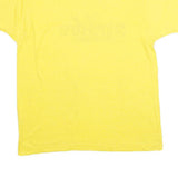 SCREEN STARS Mens Yellow Cotton Blend Regular Fit L Short Sleeve Crew Neck
